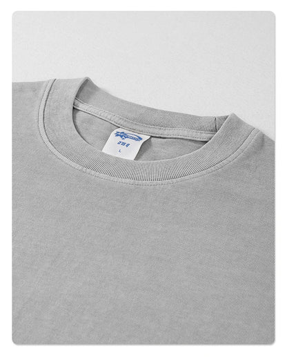 ZODF 2025 High Street Men Batik Washed Solid T Shirts Unisex Summer Loose Edge Noshrink 275gsm Cotton T-Shirt Streetwears HY0466