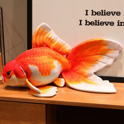 50cm Creative goldfish plush pillow Toy Simulation Fish Soft Plush cartoon Fake Fish Toy kawaii room decor kids gifts ﻿