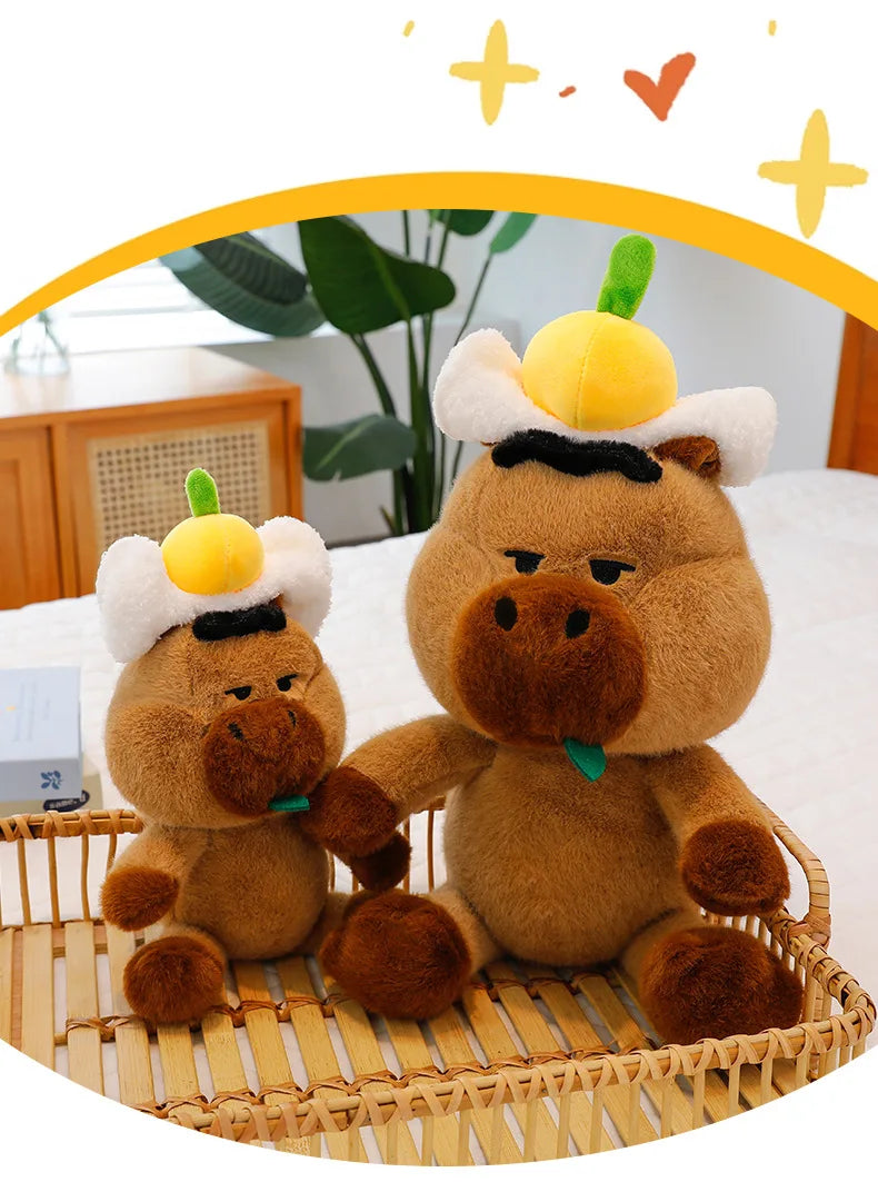 Capybara Plush Toy Stuffed Animal for Kids Birthday Christmas Gift Soft Cuddly Doll Comforter Wholesale Cute Capybara Pillow