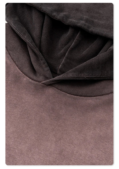 ZODF American Retro Washed Cotton Hoodie For Men Unisex Autumn High Street Oversized Knitted 380gsm Hooded Pullovers Coat HY0913