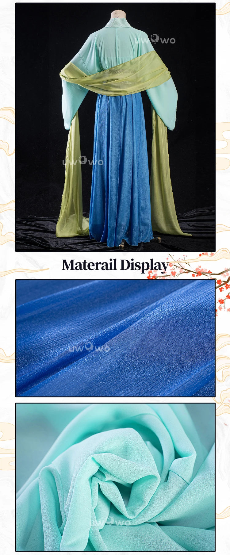 IN STOCK UWOWO Maomao Cosplay Anime The Apothecaryy Diariess Maomao Frog Green Hanfu Style Hunt Cosplay Costume New suit