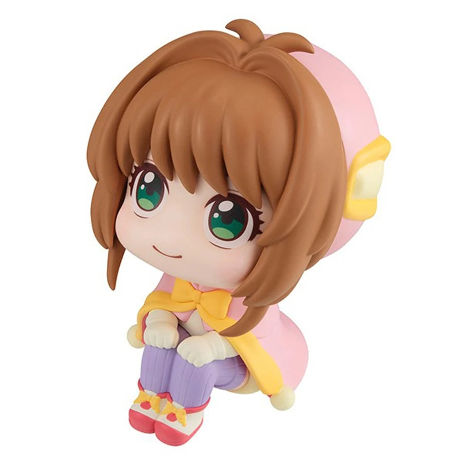 10cm Card Captor Sakura Anime Figure Look Up Kinomoto Sakura Action Figure Q Version Cerberus Figurine PVC Collection Model Toys