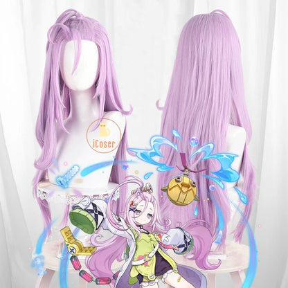 Genshin Impact Aino Cosplay Costume Wig Dress Uniform Headwear Clink-Clank Krumkake Craftshop Halloween Party for Women Girls