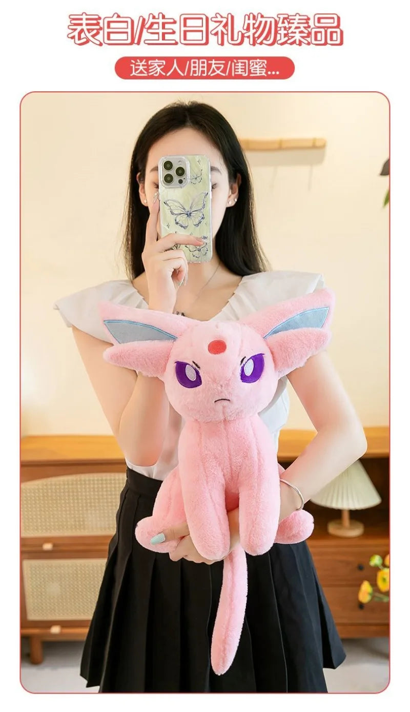 40/55/70cm Big Size Pokémon Espeon Plushies Kawaii Cartoon Anime Ornament Peluche Comfortable Soft Doll Children's Toy Gifts