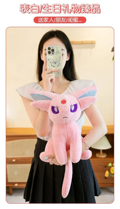 40/55/70cm Big Size Pokémon Espeon Plushies Kawaii Cartoon Anime Ornament Peluche Comfortable Soft Doll Children's Toy Gifts