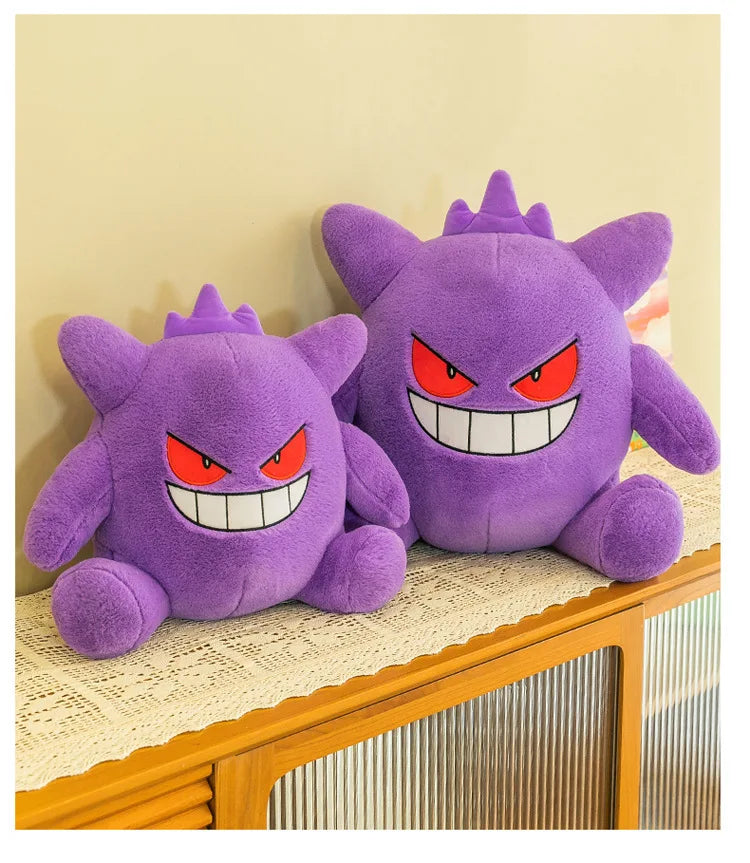 Large size Gengar Plush Toy Pokemon Doll Cute Stuffed Animal Kids Birthday Christmas Gift for Children Plushie Doll Fantasy Pet