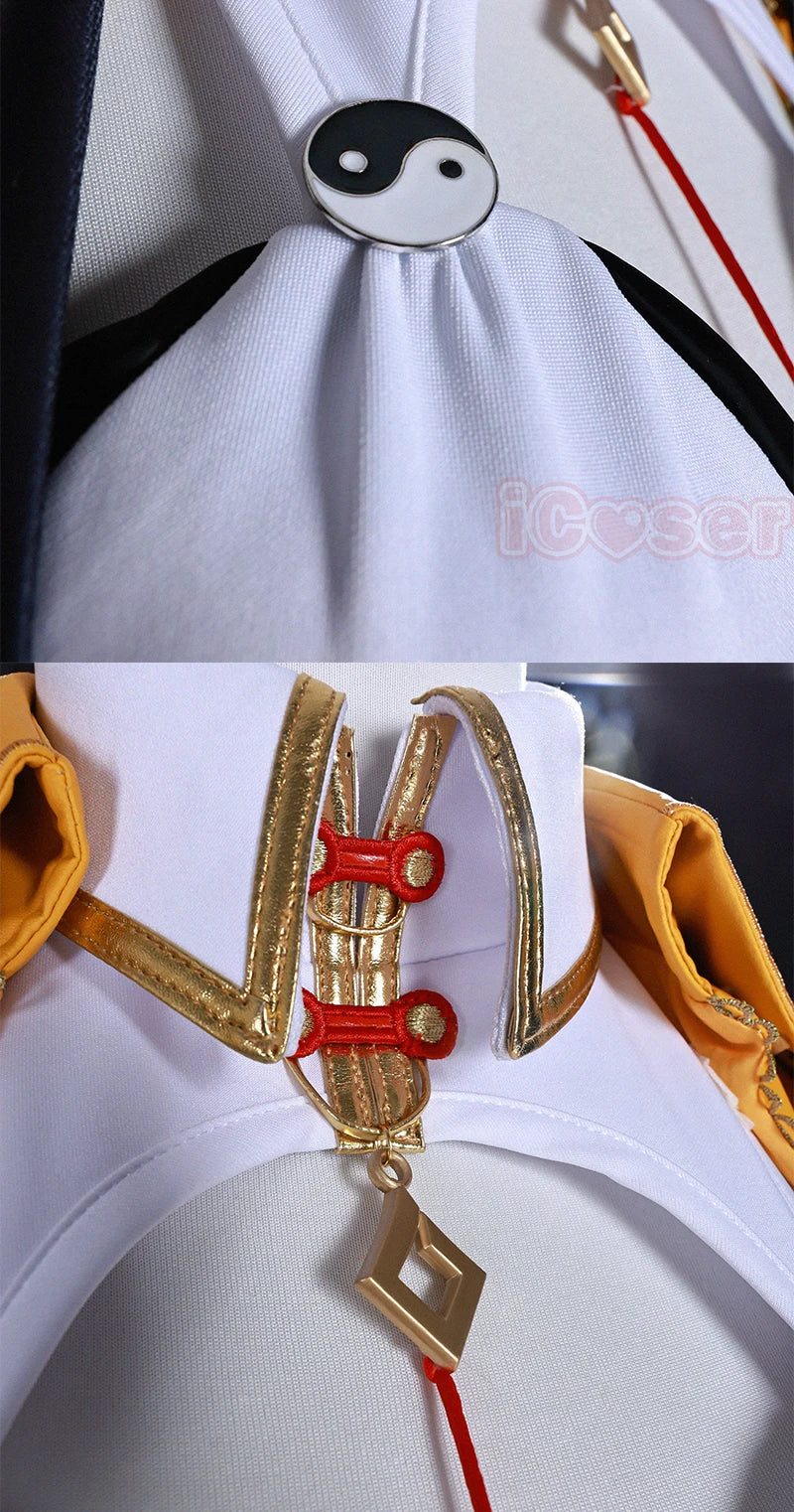 iCoser Zenless Zone Zero Yixuan Cosplay Costume Wig Uniform Headwear Yunkui Summit Carnival Halloween Party for Women Girls Prop