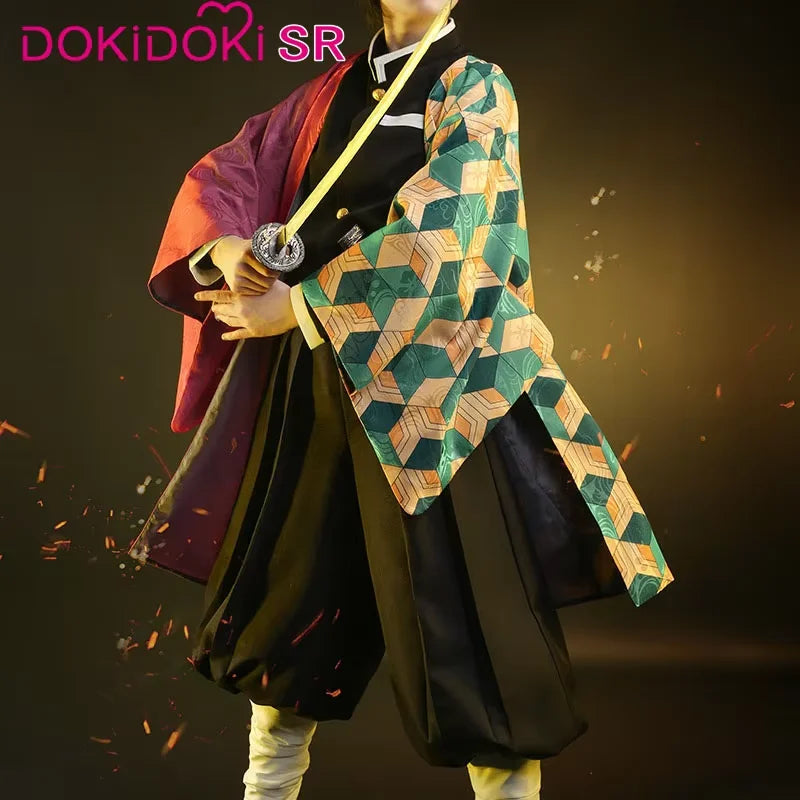 Tomiokaa Giyuu Cosplay Costume Anime Dokidoki-SR Men Costume Kimono Uniform Giyuu Haori Cosplay