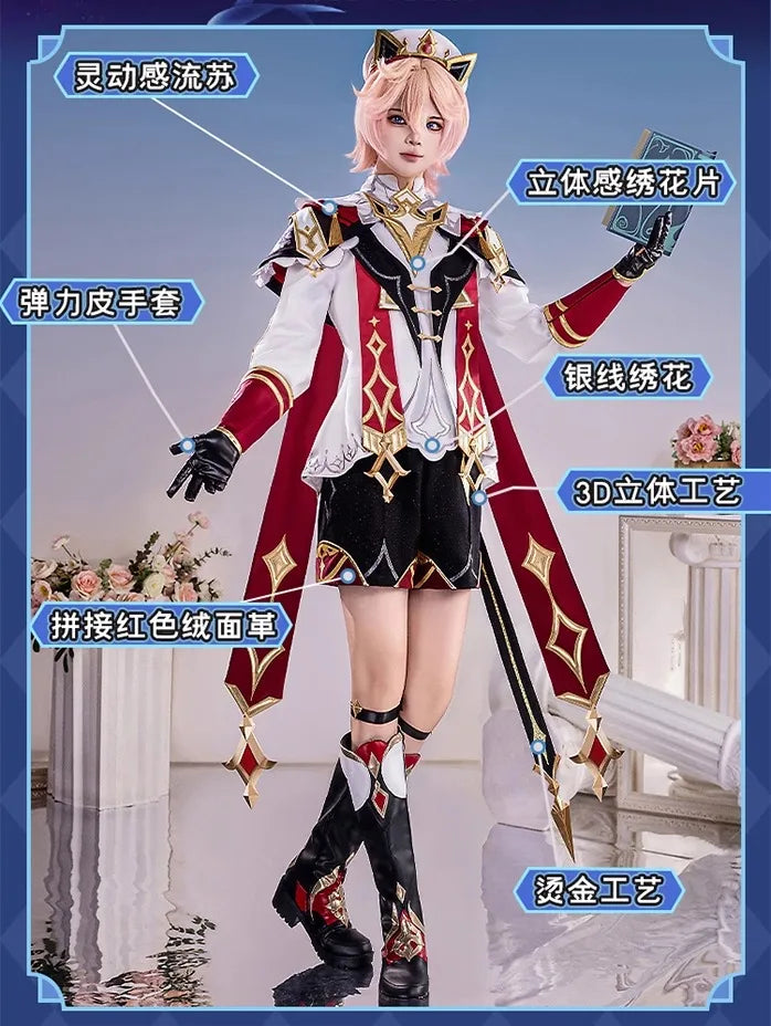 iCoser Genshin Impact Dahlia Cosplay Costume Wig New Skins Uniform Hat Festival Halloween Party for Women Men Carnival Outfit