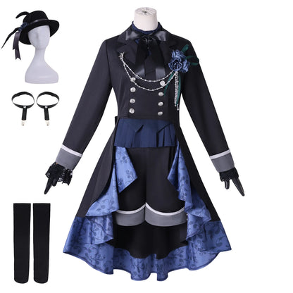 Black Butler Ciel Phantomhive Cosplay Costume Polyester Unisex Set