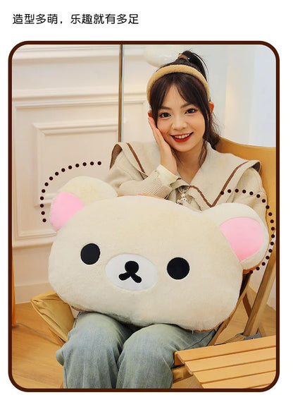 75CM Big Size Rilakkuma Kawaii Cartoon Anime Plush Stuffed Doll Room Decoration Plushies Pillow Cute Peluche Ornaments Gifts