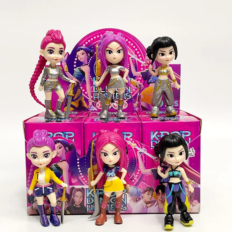 2026 New K-Pop Arrival Trendy Toy Blind Box - Witch Hunter Team 6pcs, Cute Anime Merchandise, PVC Model, Fan Idol Collectible