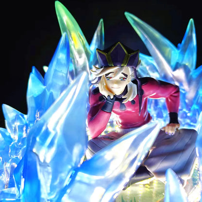 Demon Slayer Anime Doma Frozen Techniques DIY Led Effect Action Figure Kimetsu no Yaiba Domua Infinity Castle Figurine Toy Model