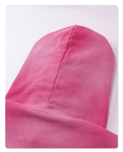 ZODF New Autumn Winter Men Monkey Washed Hoodies Unisex Disstressed Ripped Heavyweight Knitted 450gsm Hooded Pullovers HY0909