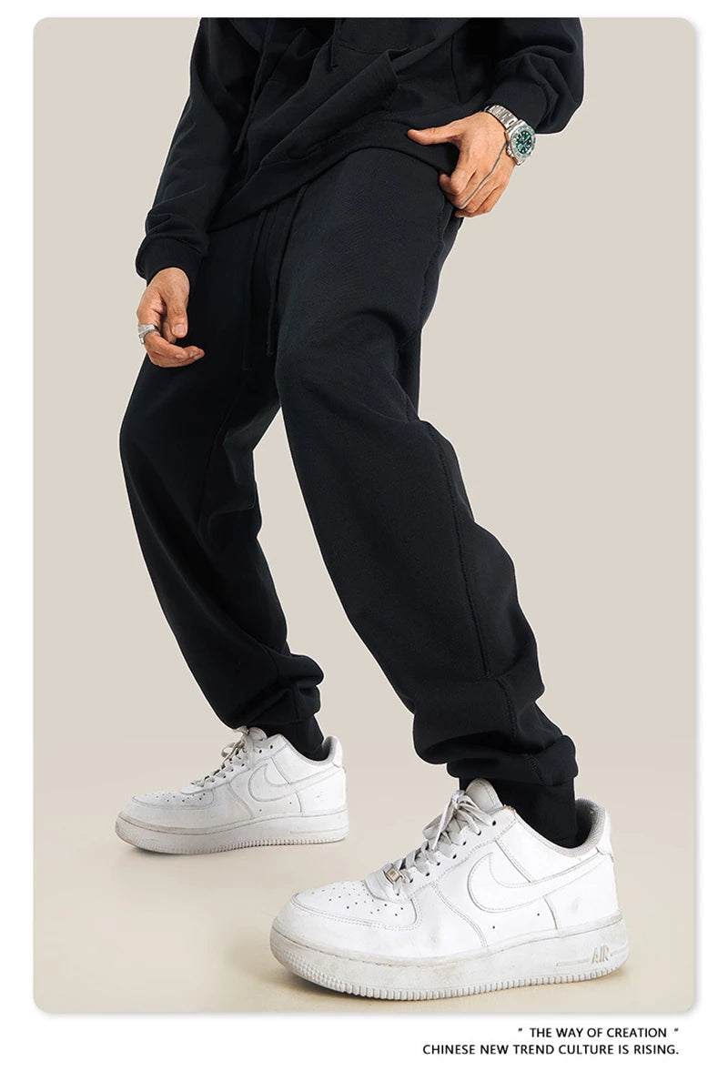 ZODF 2024 Autumn Winter Unisex Solid Sweatpants Heavyweight 440gsm Casual Loose Fit Sport Joggers HY0890