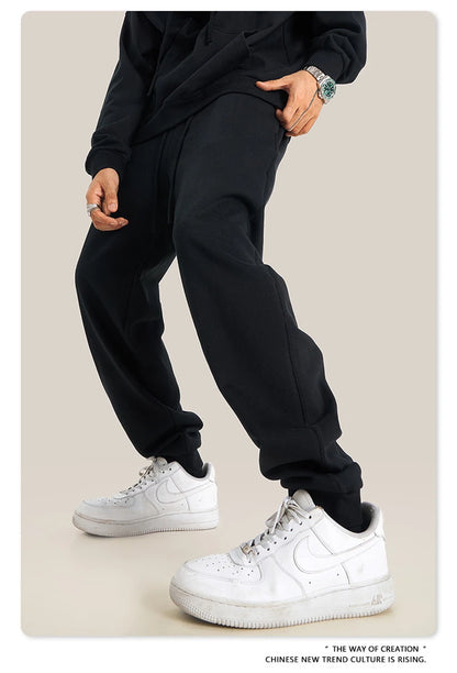 ZODF 2024 Autumn Winter Unisex Solid Sweatpants Heavyweight 440gsm Casual Loose Fit Sport Joggers HY0890
