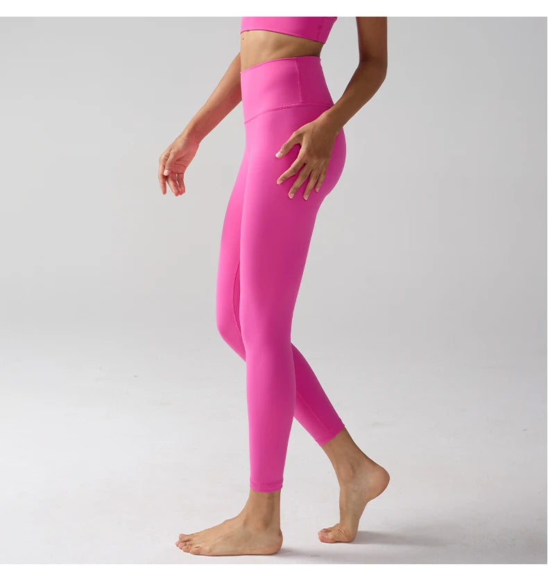 High Waist Naked Feeling Leggings for Women – Fitness Running Yoga Gym and Casual Workout Tight Pants