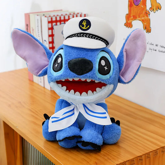 25/30CM Disney Lilo and Stitch Plush Toy Anime Stuffed Kawaii Ornament Navy Soft Stich Doll Plushie Kids Birthday Xmas Gifts