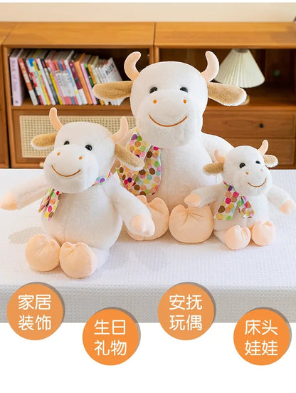 New 30-60cm Cute Calf Plush Toy Doll Stuffed Animals Smiling Cute Calf Doll Hildren's Playmate Children's Birthday Gift
