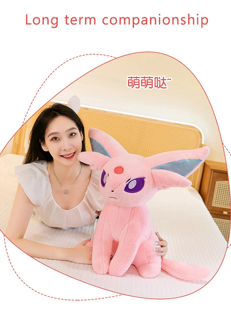 40/70cm Espeon Pokemon Plush Toys Large Anime Doll Pillow Cartoon Giant Pokémon Eifie Plushie Stuffed Gift for Kids Christmas