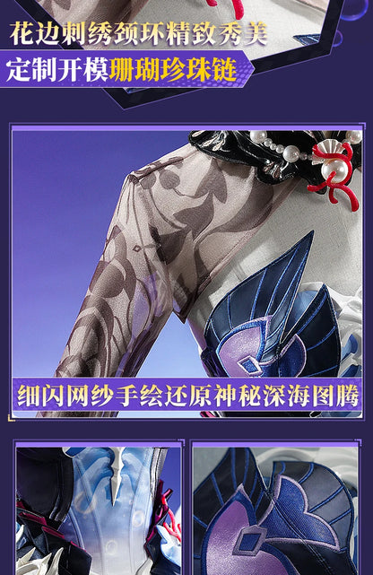 Honkai Star Rail Hysilens Cosplay Costume Wig Dress Headwear Uniform Outfit Halloween Party for Women Girls Carnival Prop iCoser