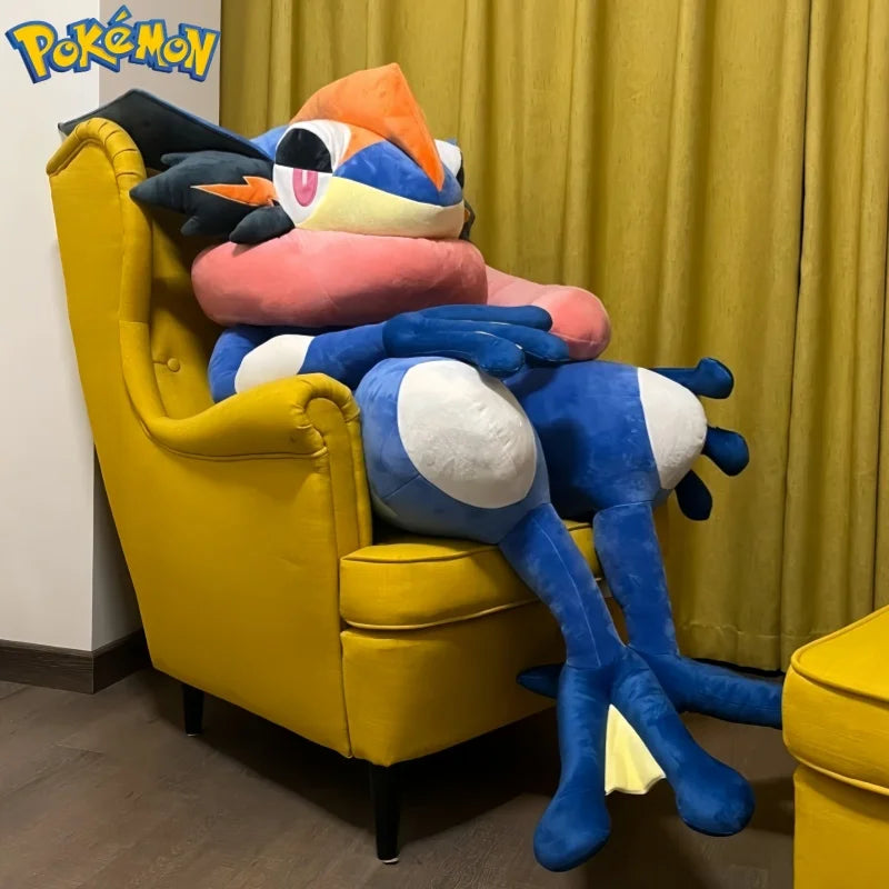 150CM Greninja Pokemon Plushies Big Size Cartoon Anime Peluche Kawaii Stuffed Ornament Comfortable Soft Doll Children Toy Gift