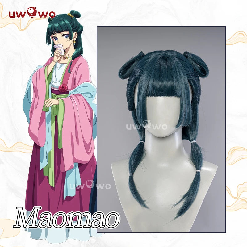 IN STOCK UWOWO Anime Thee Apothecaryy Diariess Maomao Garden Party Hanfuu Cosplay Wig Long Green Hair