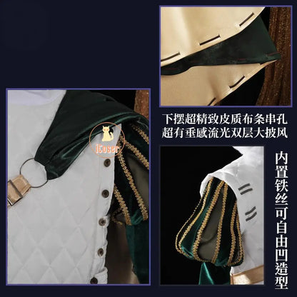 Identity V Knight Cosplay Costume Wig Uniform Richard Sterling Glasses Roy Ramit Halloween Party for Women Men Carnival Cos Prop