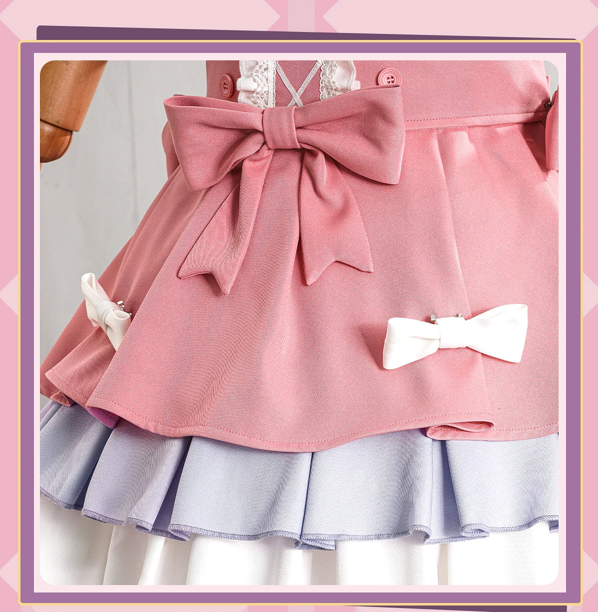 UWOWO Collab series: Game Identity Crossover II Cheerleader Cosplay Costume Pink Costume