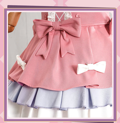UWOWO Collab series: Game Identity Crossover II Cheerleader Cosplay Costume Pink Costume