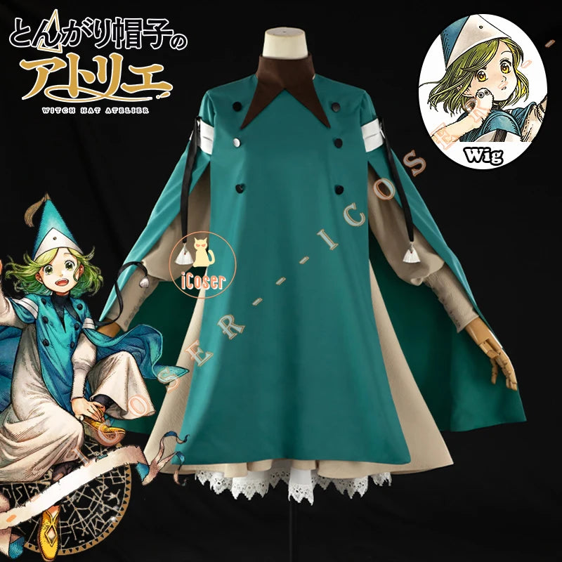 Anime Witch Hat Atelier	Coco Richeh Cosplay Costume Hat Tetia Qifrey's Atelier Apprentice Robes Halloween Party for Women Girls