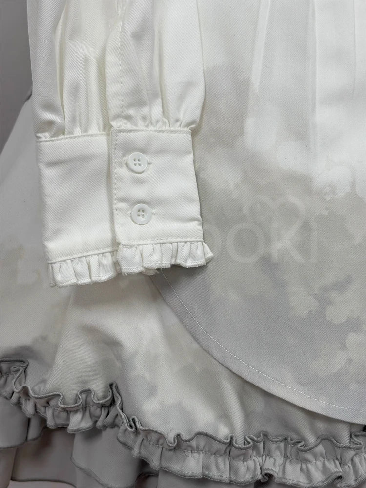 IN STOCK Akiyamaa Mizuki Mikuu Cosplay Costume Game Cosplay【XS-2XL】DokiDoki-R Women White Lolita Dress Mizu5 Cosplay Plus Size