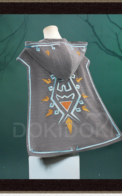 IN STOCK Linkk Cloak Cosplay Game Cosplay Costume【S-3XL】DokiDoki-R Cloak Linkk Cosplay Plus Size Grey Cape Halloween Cloak