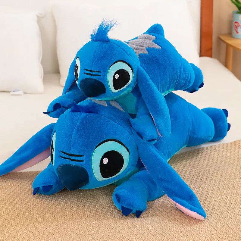 80cm Big Size Disney Lilo & Stitch Cartoon Anime Plush Stuffed Doll Room Kawai Plushies Pillow Ornaments Children's Holiday Gift