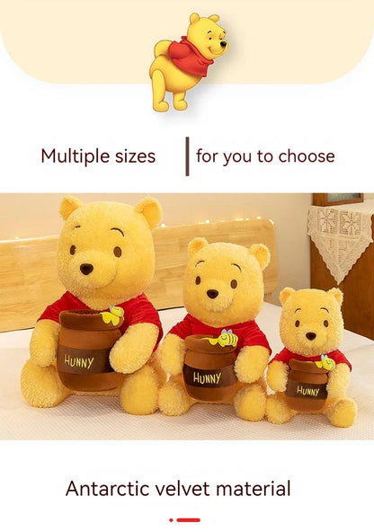 35-55cm Anime Honey Jar Winnie The Pooh Soft Plush Toys Pooh Bear Stuffed Animal Dolls Children Kids Kawaii Birthday Gift