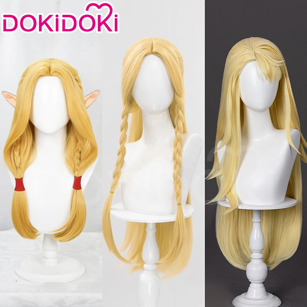 IN STOCK Marcille Donato Wig Anime Delicious in Dungeon Cosplay Wig DokiDoki Women Yellow Long Hair Heat Resistant Free Wig Cap