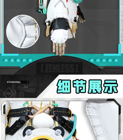 Dialyn Cosplay Costume Wig Zenless Zone Zero Uniform Earrings Headwear Telephone Prop Halloween Party Carnival for Women Girls