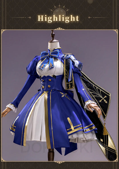 Saber Cosplay Costume Honkai: Star Rail x Fate DokiDoki-SR HSR Women Costume Dress Saber Cosplay Wig