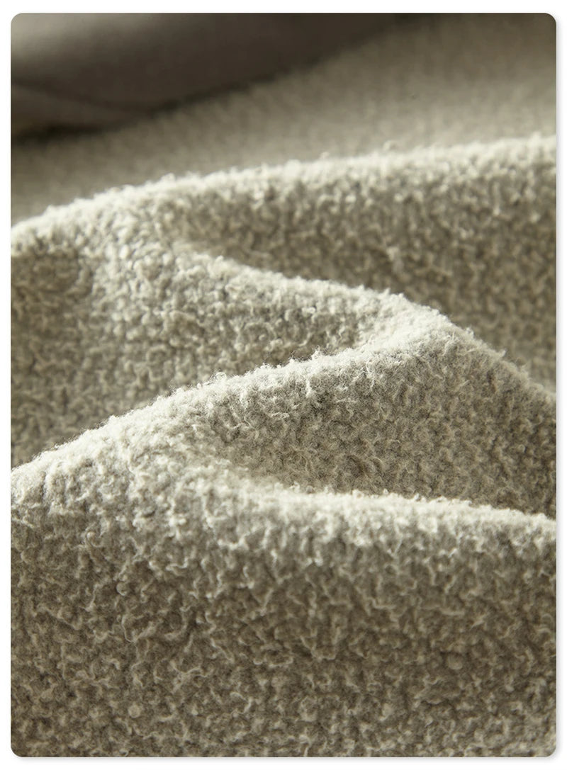 ZODF Retro Winter Men Washed Fleece Zipper Jackets Unisex Loose Oversized 400gsm Raglan Sleeve Coats Streetwears HY0649