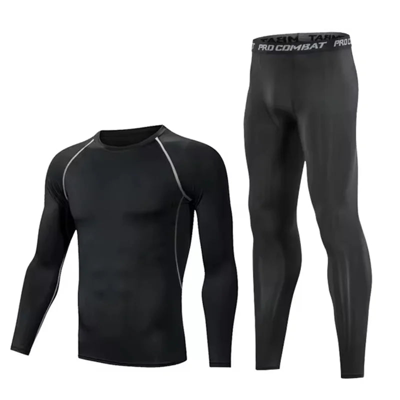 5 Fruit/Set Men’s Compression Sports Suits Gym Running Jogging Tight Training Pants - Ivory / 4XL