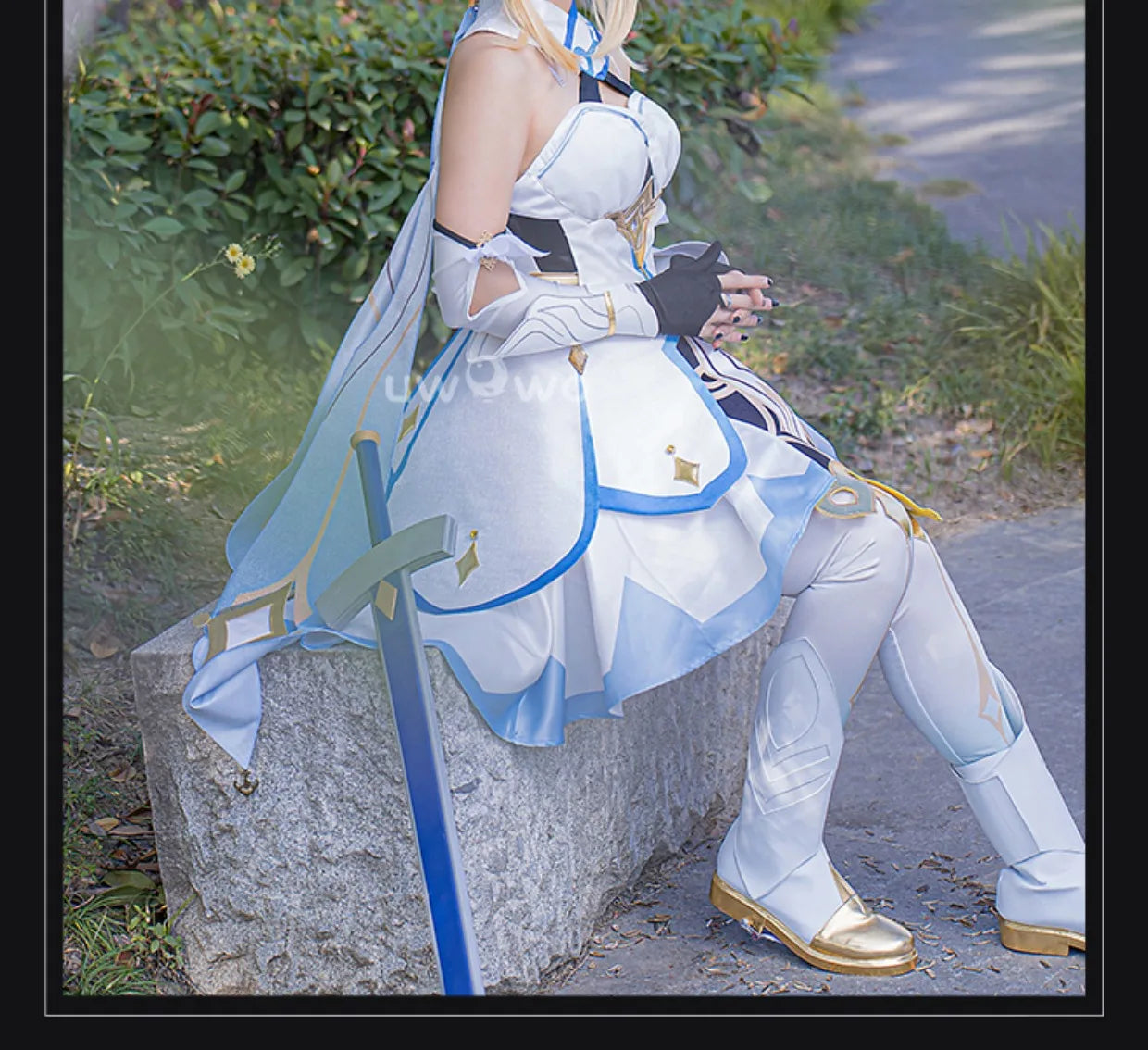LAST BATCH UWOWO Traveler Lumine Cosplay Costume Game Genshin Impact Female Lumine Dress Full Set Oufits with Shinning Lights