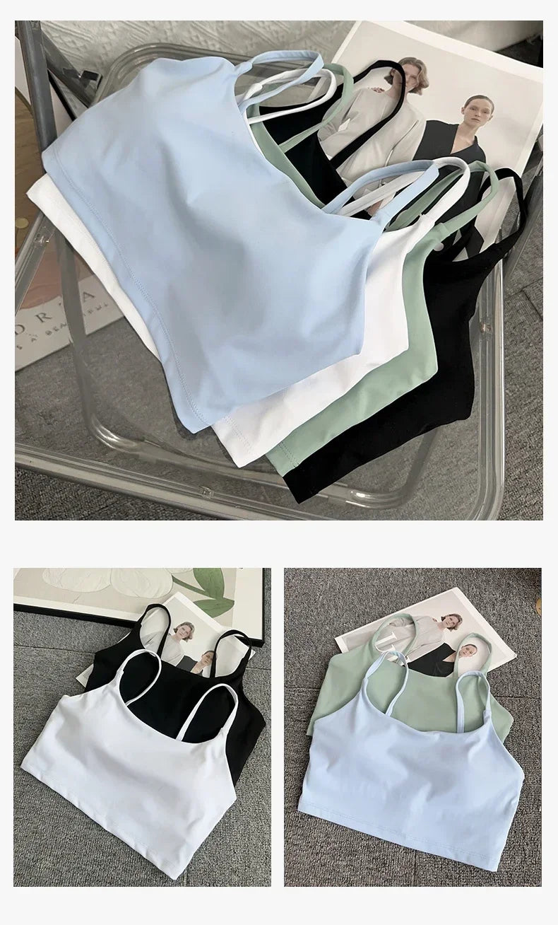 The Codex Women Solid Color Fitness Bra Tights Yoga Vest High Strength Shockproof Breathable Sports Top
