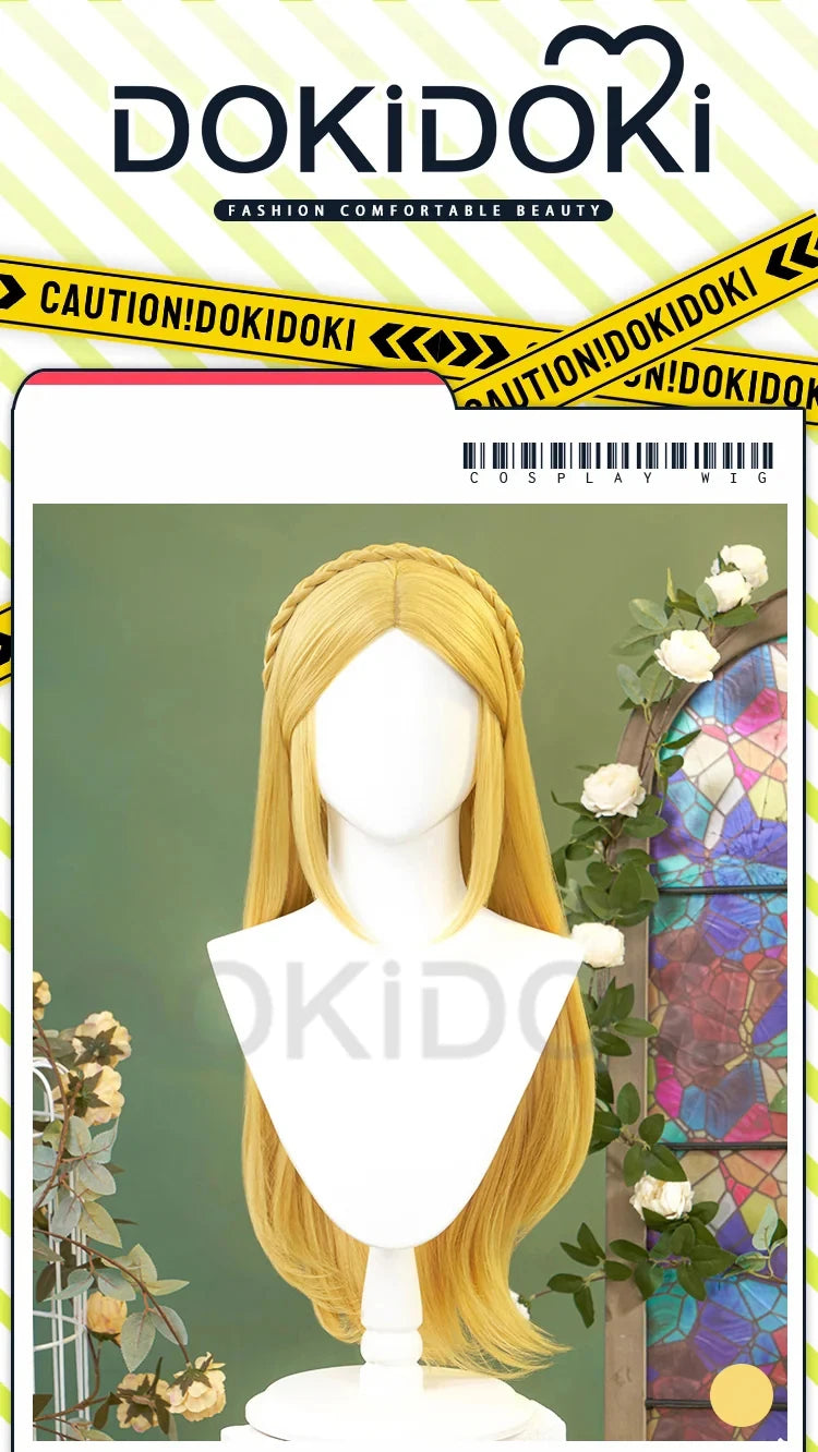 IN STOCK Princess Wig Game Cosplay DokiDoki Wig Women Cartoon Long Short Yellow Linkk Princess Cosplay Hair Free Cap Wig