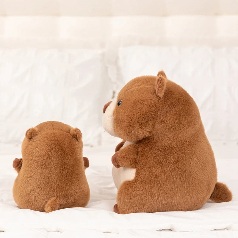 Kawaii Stuffed Animal Marmot Plush Pillow Chubby Cute Groundhog Plushies Soft Toy Huggable Sleep Pillow Cushion