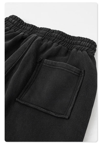 ZODF Fashion 2024 Winter Patches Fleece Straight Pants Retro Unisex Loose Washed 305gsm Warm Soft Trousers Brand Bottoms HY0872