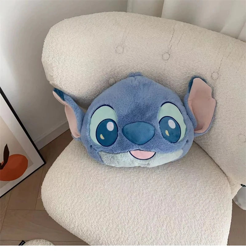 Comfortable Stitch Back Cushion Cuddly Throw Pillow Stuffed Anime Cushion Headrest Car Home Decor Sofa Bed Birthday Gifts