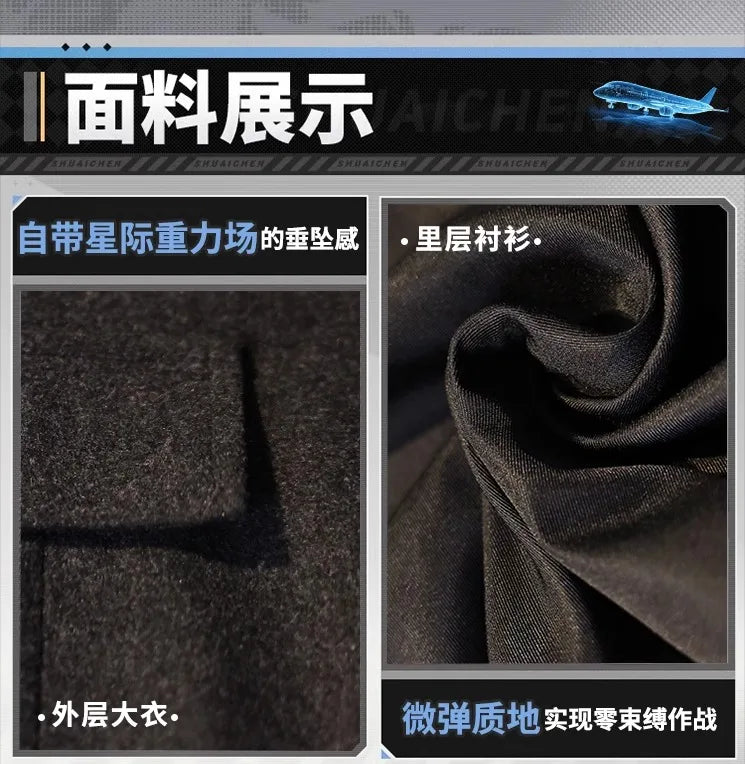 iCoser Caleb Cosplay Costume Wig Farspace Colonel Love and Deepspace Uniform Cap Halloween Party for Women Men Carnival Props