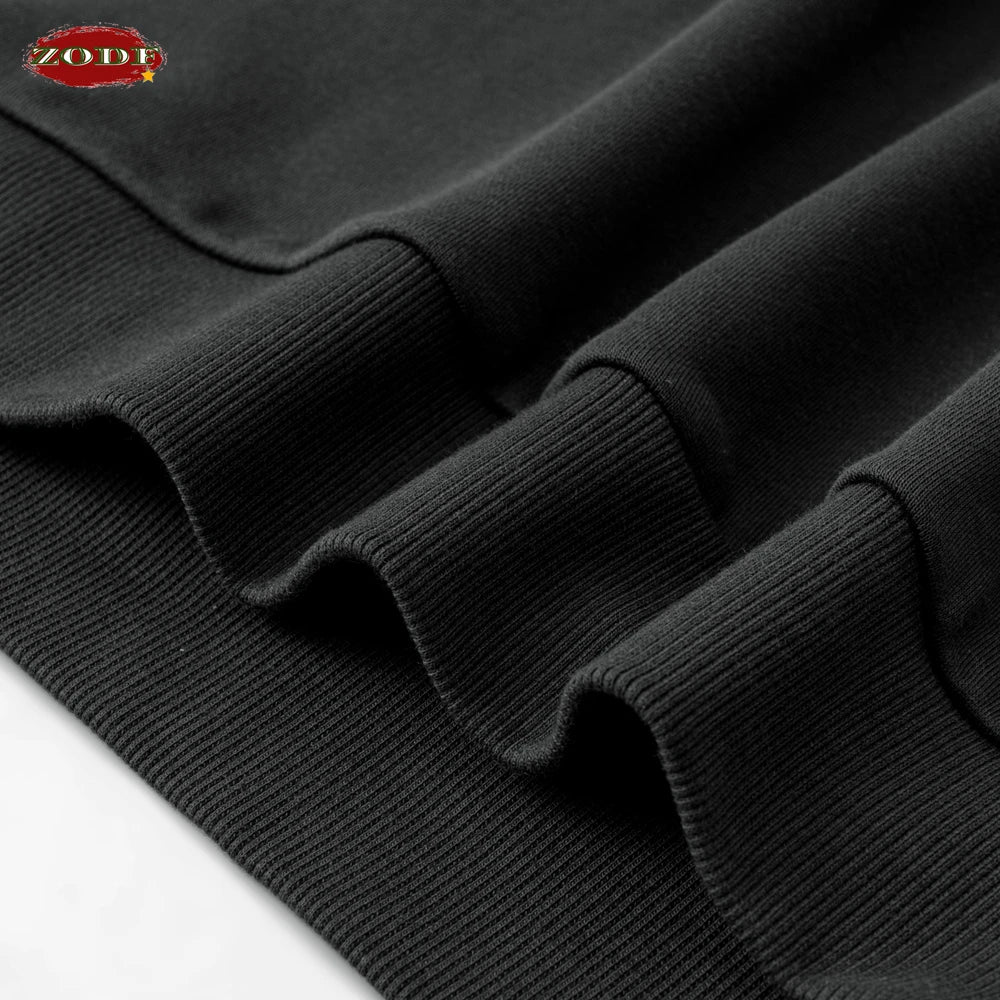 ZODF Fashion Autumn Men Solid 360gsm Sweatshirt Unisex Solid Loose Sport O Neck Pullovers Brand Clothes HY0938
