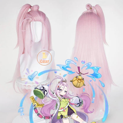 Genshin Impact Aino Cosplay Costume Wig Uniform Headwear Frog Backpack Clink-Clank Krumkake Craftshop Halloween for Women Girls