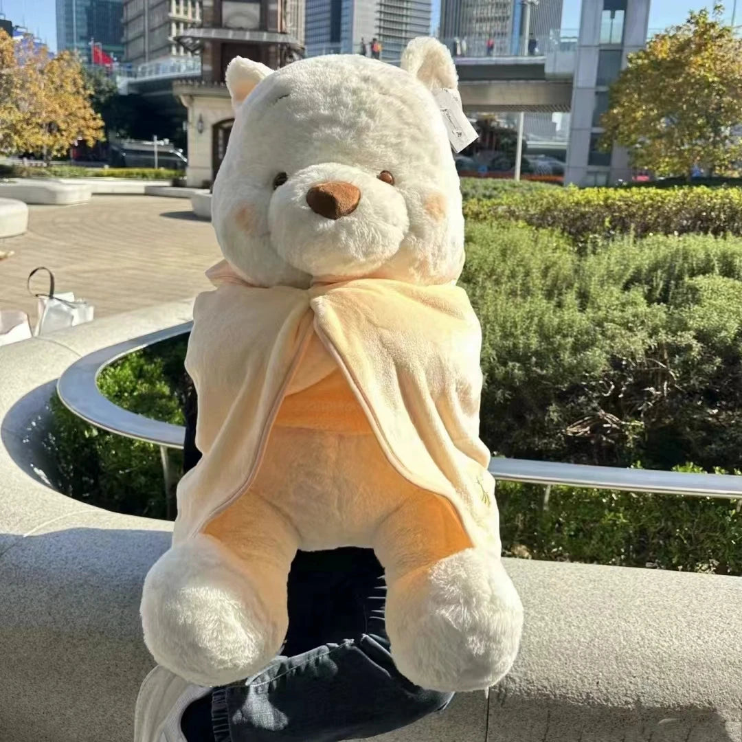 25CM-70CM Disney Winnie The Pooh Bear Doll Winter Limited Cartoon Plush Toy Cute Anime Kawaii Companion Children's Birthday Gift